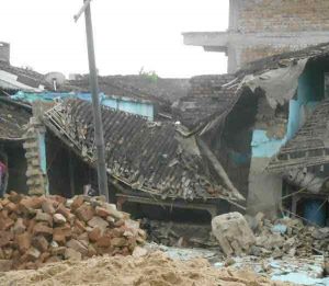 समस्तीपुर में भी दिखा भूकंप का असर, मकान क्षतिग्रस्त 