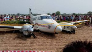 Air ambulance crash lands in Najafgarh area